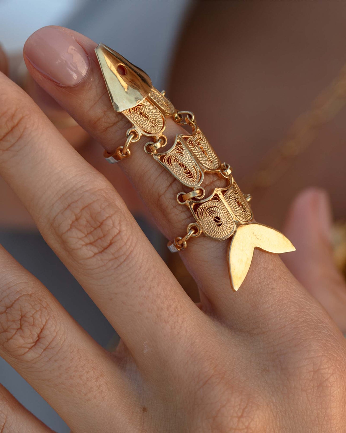 Gold Sardine Ring
