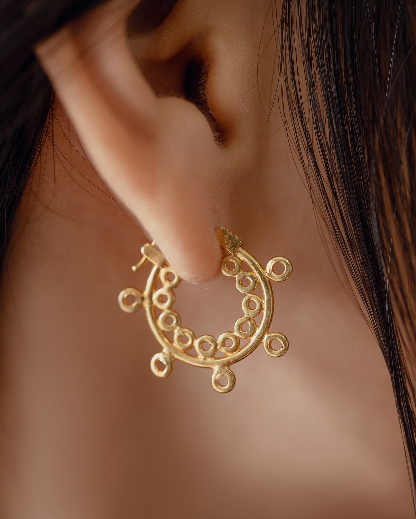 Gold Reliquias Hoops