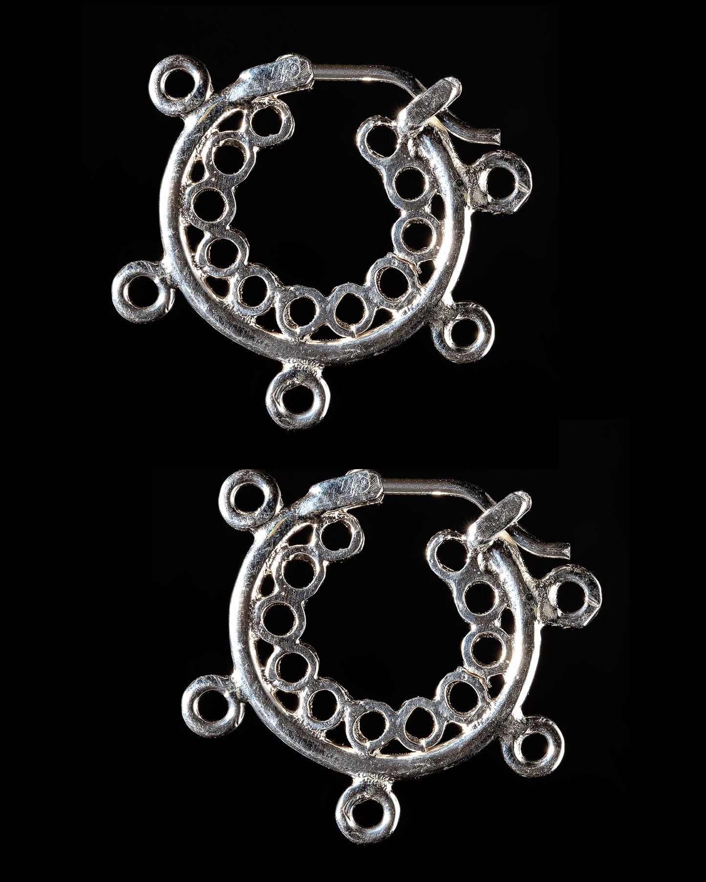 Silver Reliquias Hoops