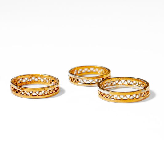 Silver Cast Net Ring